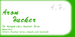 aron hucker business card