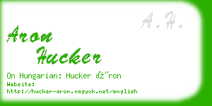 aron hucker business card